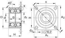 FAG Angular contact ball bearing units - ZKLR2060-2RS