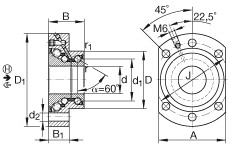 FAG Angular contact ball bearing units - DKLFA40115-2RS