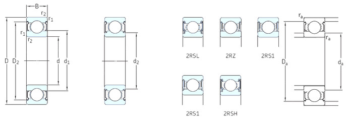 المحامل E2.628-2Z SKF