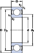 المحامل E2.6309-2Z SKF