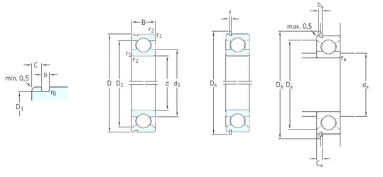 المحامل 6412N SKF