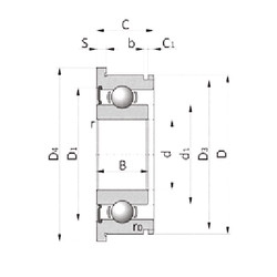 المحامل AB41659YS04 SNR