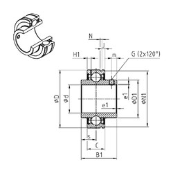 المحامل CUC209-28 SNR