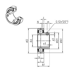 المحامل CUS208-24 SNR