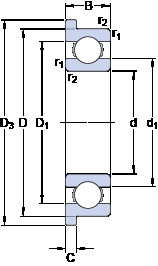 المحامل D/W R1-4 R SKF