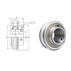 المحامل ER208-25 FYH