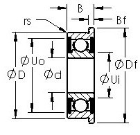 المحامل F696H-2RS AST