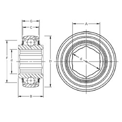 المحامل G206KRRB6 Timken