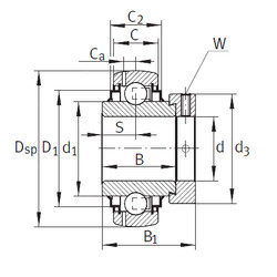 المحامل GE80-KRR-B-AH01-FA164 INA