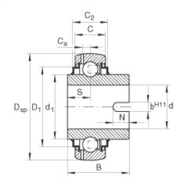 المحامل GLE25-KRR-B INA