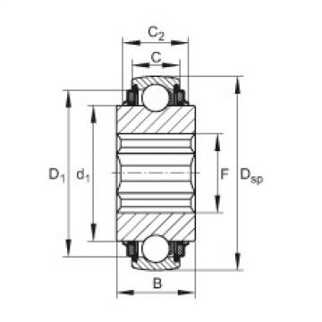 FAG Self-aligning deep groove ball bearings - SK104-208-KTT-B-AH10