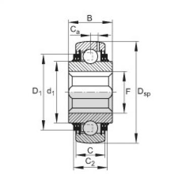 FAG Self-aligning deep groove ball bearings - GVK100-208-KTT-B-AS2/V