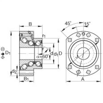 FAG Angular contact ball bearing units - DKLFA30110-2RS