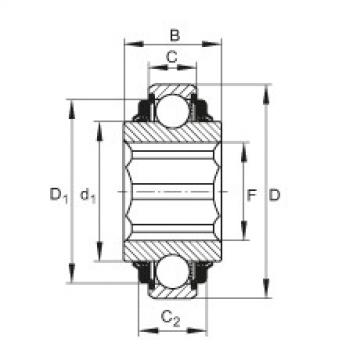 FAG Self-aligning deep groove ball bearings - SK112-312-KTT-L402/70
