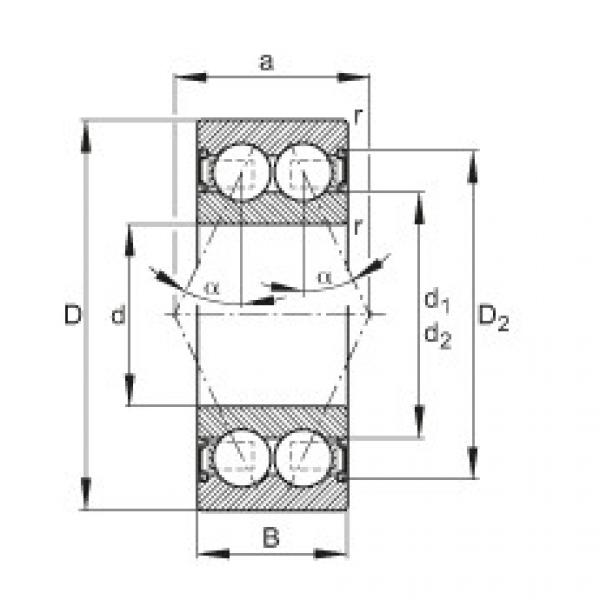 FAG الزاوي الاتصال الكرات - 3005-B-2RS-TVH #1 image