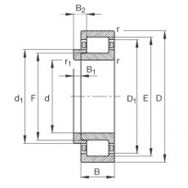 FAG محامل أسطوانية - NJ409-XL-M1 + HJ409 #1 image