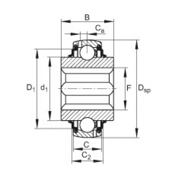 FAG Self-aligning deep groove ball bearings - GVKE16-205-KRR-B-AS2/V-AH01 #1 image