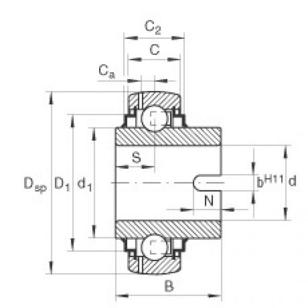 FAG شعاعي إدراج الكرات - GLE45-XL-KRR-B #1 image