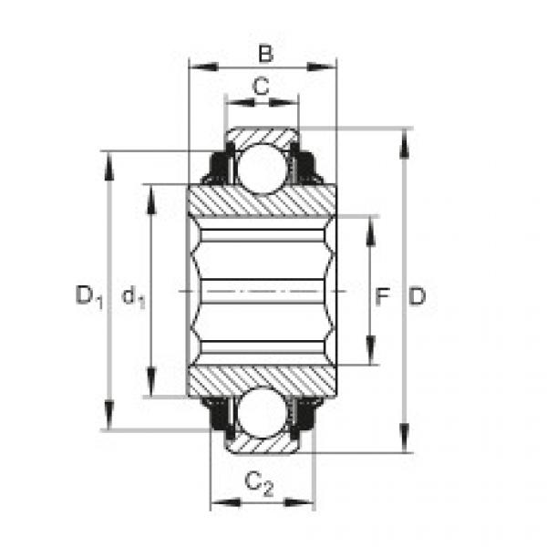 FAG Self-aligning deep groove ball bearings - SK104-208-KTT-L402/70-AH10 #1 image