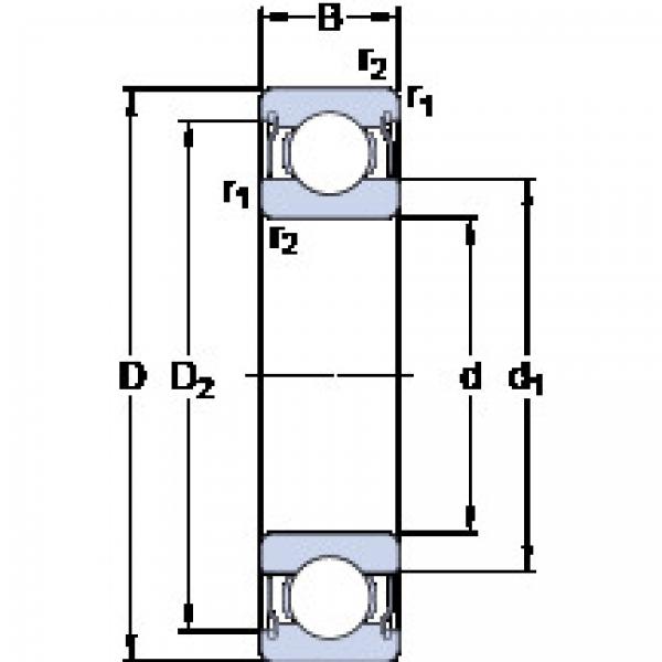 المحامل D/W ER1634-2ZS SKF #1 image